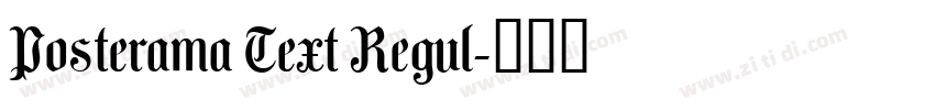 Posterama Text Regul字体转换